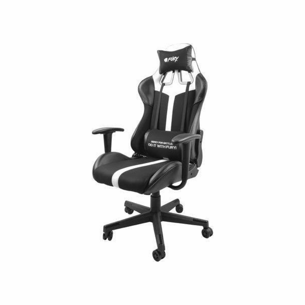 HERNÍ KŘESLO FURY AVENGER XL ČERNOBÍLÉ
