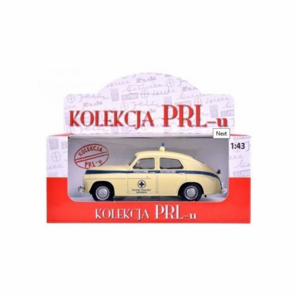 Pojazd PRL Warszawa Karetka 