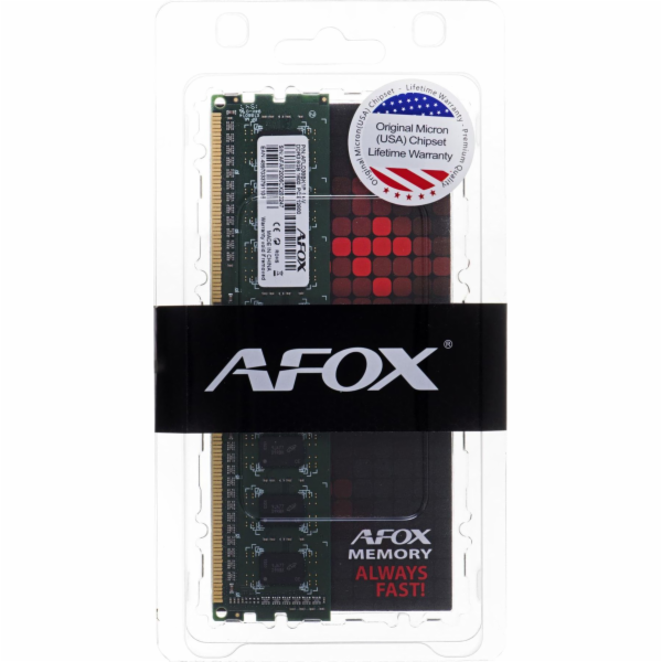 Paměť AFOX DDR3, 8 GB, 1600 MHz, CL11 (AFLD38BK1L)