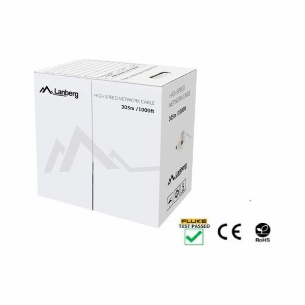 Lanberg UTP kabel Cat.5e SOLID CU zelenýLCU5-12CU-0305-G