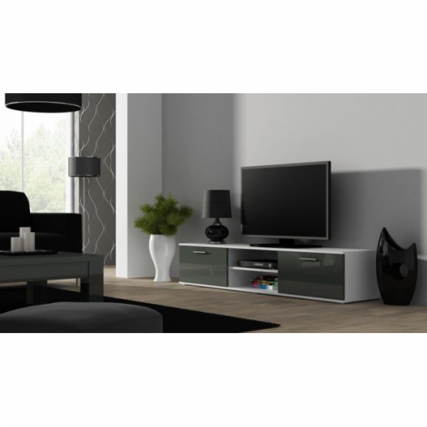 Televizní stolek Cama SOHO 180 bílá/šedá lesk