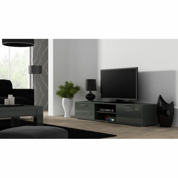 Cama TV stolek SOHO 180 šedá/šedá lesk