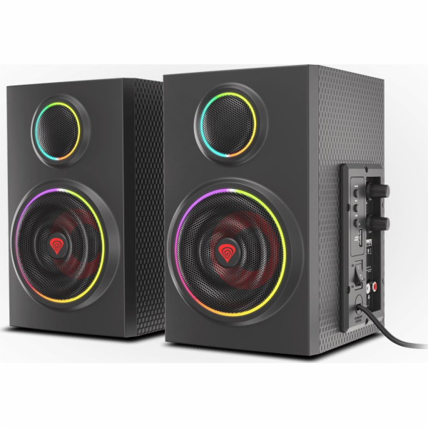 Natec Genesis Helium 300BT reproduktory 2.0 24W ARGB, Blu...