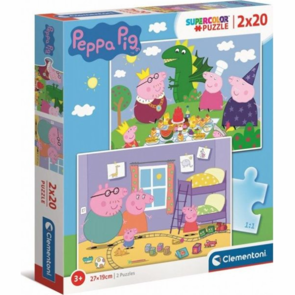 Puzzle Clementoni 2x20 ks. Prasátko Peppa (24778)