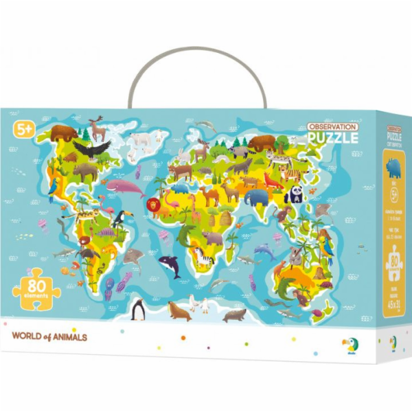 Dodo Observation puzzle 80 Mapa světa zvířat
