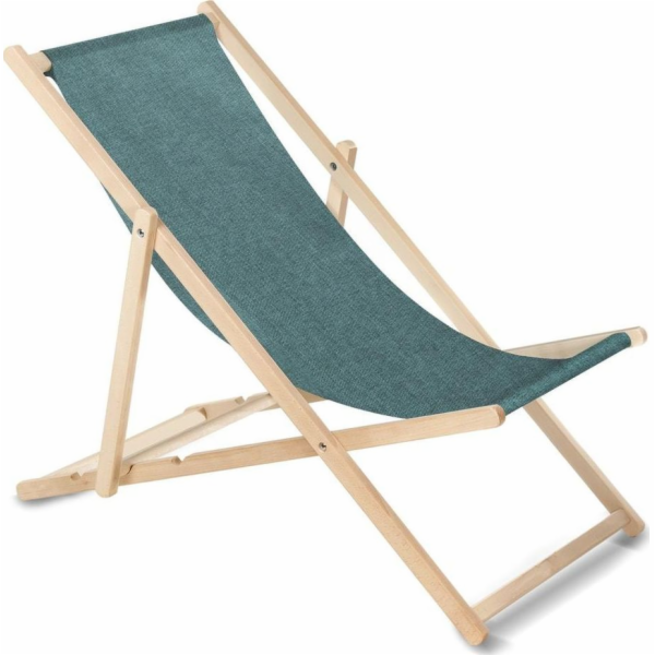 Klasické bukové lehátko GreenBlue GB183M Melange tyrkysová