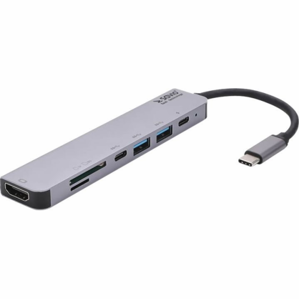SAVIO AK-47 MULTIFUNCTIONAL USB Type C 7IN1 HUB HDMI  SD ...