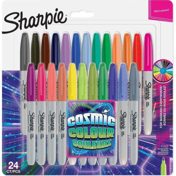 Permanent Marker Set Sharpie Cosmic Colors - 24 colors