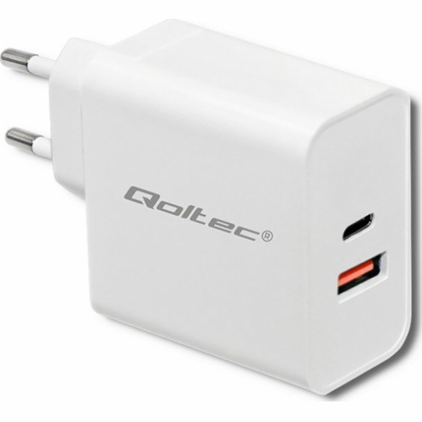 Qoltec 51715 Charger| 63W | 5-20V | 1.5-3A | USB type C P...