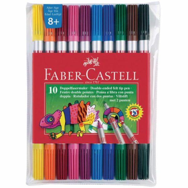 Doppelender Filzstift, 10er Etui