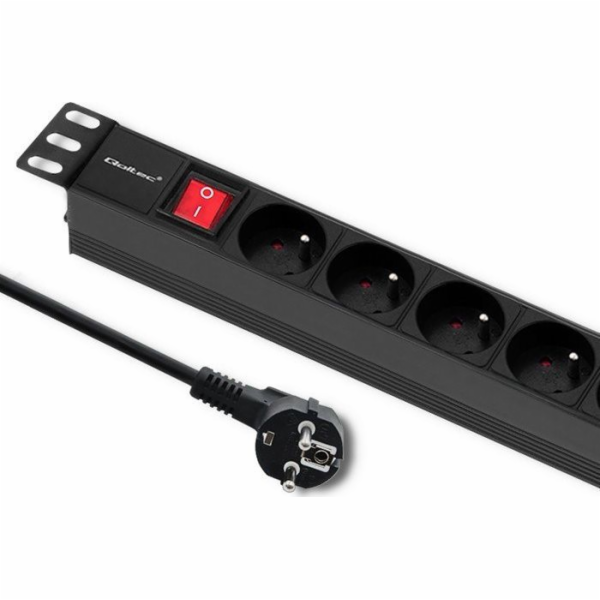 QOLTEC 54471 Power strip for RACK cabinets 1U 16A PDU 8xF...