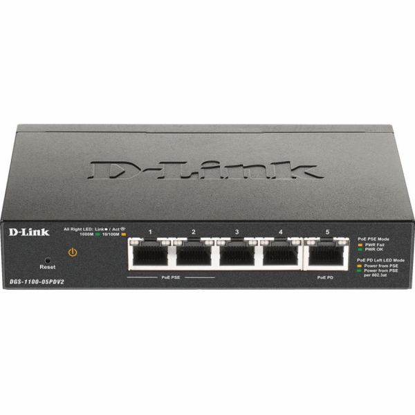 D-Link DGS-1100-05PDV2, vypínač