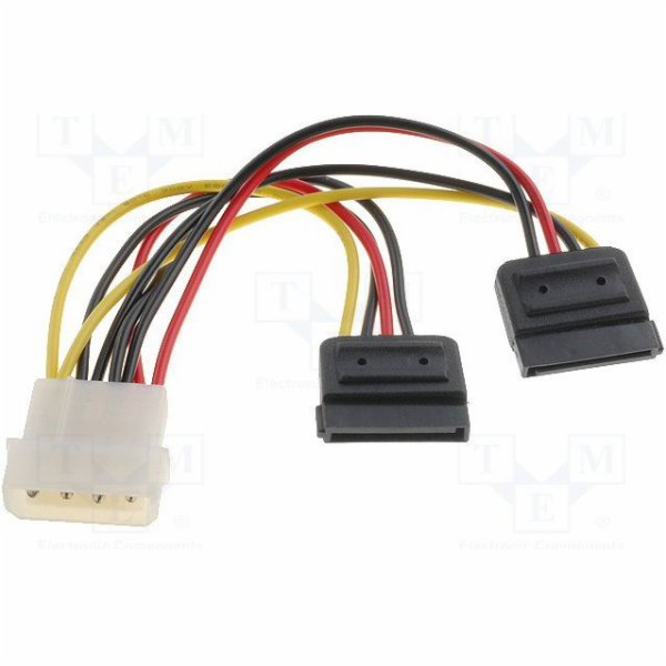 Goobay Power SATA kabel MOLEX (M) - S-ATA (F) x2 13cm 685...