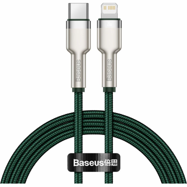 Kabel USB-C pro Lightning Baseus Cafule, PD, 20W, 1m (zel...