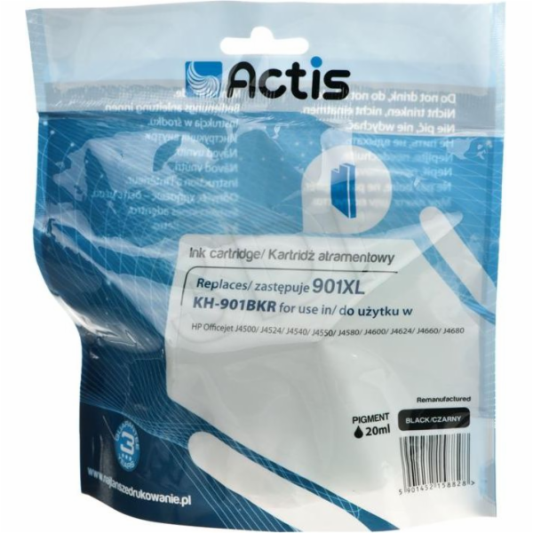 Actis KH-901BKR Inkoust (náhradní inkoust HP 901XL CC654A...