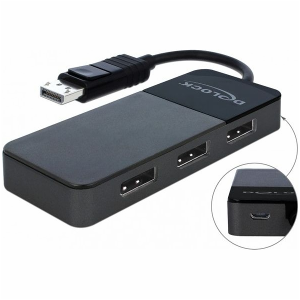 DeLOCK DisplayPort Splitter 1.4 1x DisplayPort > 3x Displ...