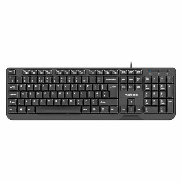 KLÁVESNICE NATEC TROUT SLIM USB, US LAYOUT, ČERNÁ