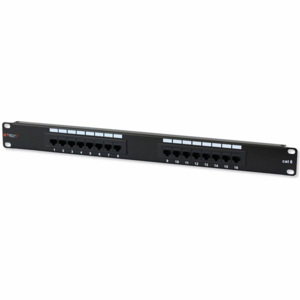 Techly 1U UTP 16xR J45 Cat.6 Patch panel