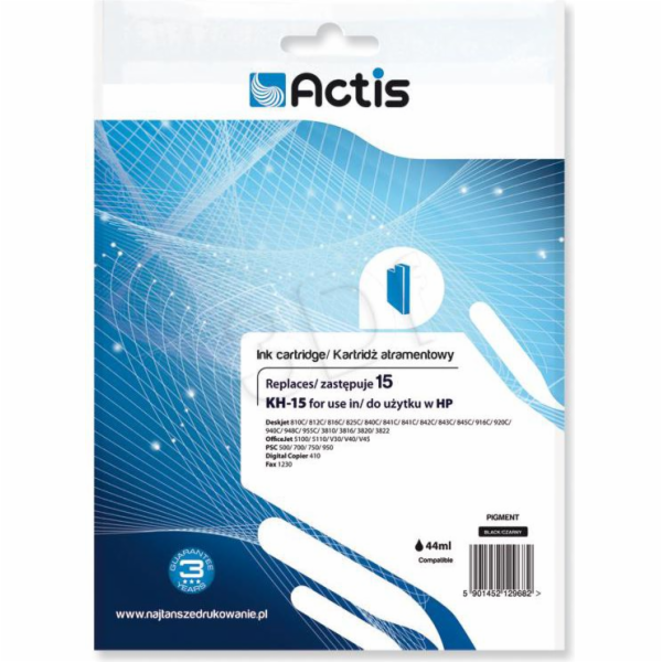 Actis KH-15 (náhradní inkoust HP 15 C6615N; standardní; 4...