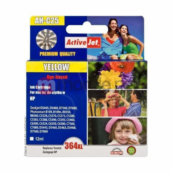 Activejet AH-364YCX ink for HP printer; HP 364XL CB325EE ...