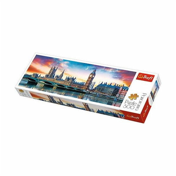 Puzzle Trefl, 500 dílků. Panorama – Big Ben a Westminster...