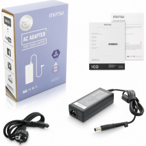 Síťový adaptér pro notebook Mitsu HP COMPAQ 18,5V 3,5A ZM...