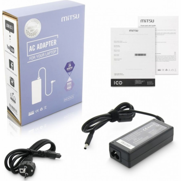 nabíječka / napájecí adaptér mitsu 19,5 V 3,34 A (4,5x3,0...