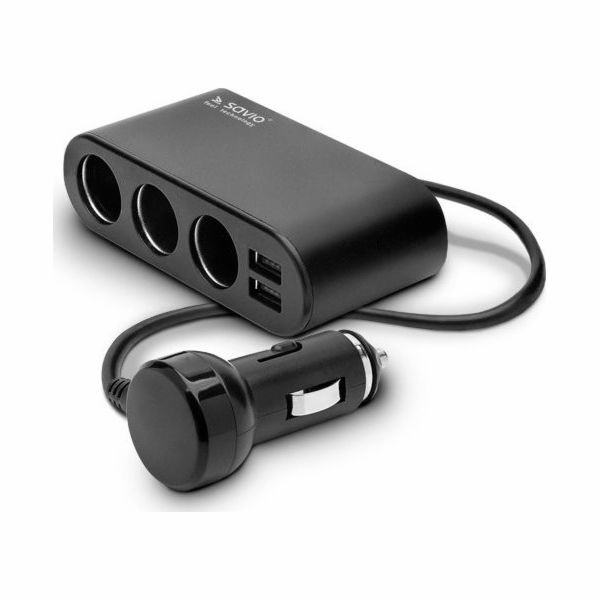 Rozbočovač cigaretového zapalovače s 2x USB Savio 12 / 24...