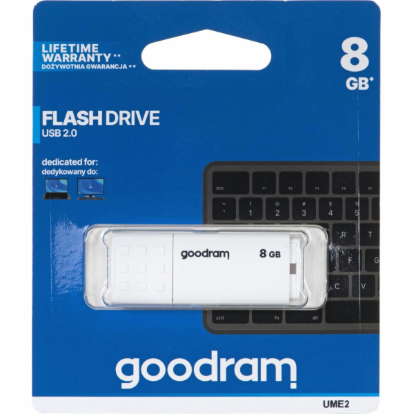 Paměť GoodRam GOODRAM FLASHDRIVE 8GB UME2 USB 2.0 WHITE P...