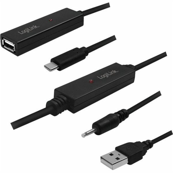 LogiLink USB kabel Aktivní opakovací kabel USB 2.0, zásuv...