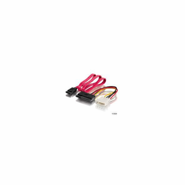 Equip Molex - SATA 22-pin, 0,5 m, vícebarevný (112054)