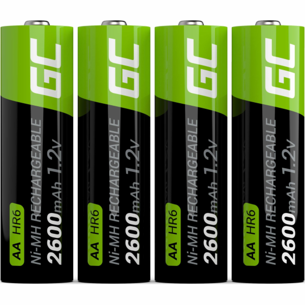 Zelená baterie AA / R6 2600mAh 4ks.