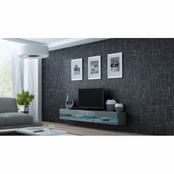 Cama TV stolek VIGO NEW 30/180/40 šedá/šedá lesk