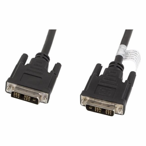 Lanberg CA-DVIS-10CC-0030-BK DVI cable 3 m DVI-D Black