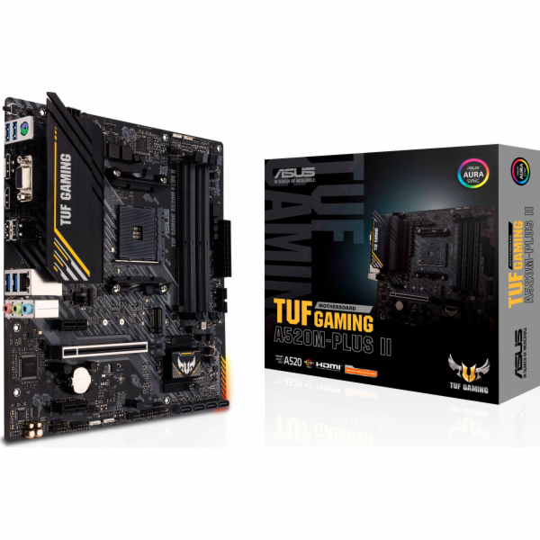 ASUS TUF GAMING A520M-PLUS II, AM4, AMD A520, 4xDDR4, mATX