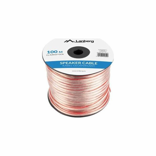 Lanberg 2x4,0mm2 100m transparentní kabel (SC-2X40-10CC-1...