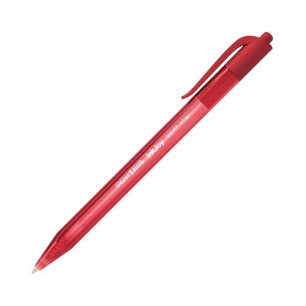 Papermate InkJoy 100 RT Red Clip-on retractable ballpoint...