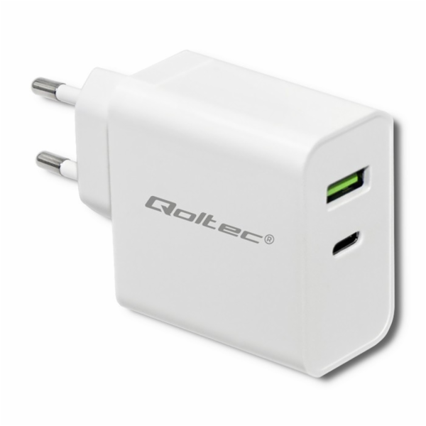 Qoltec 51718 Nabíječka | 45 W | 5-20V | 2,4-3A | USB typu...