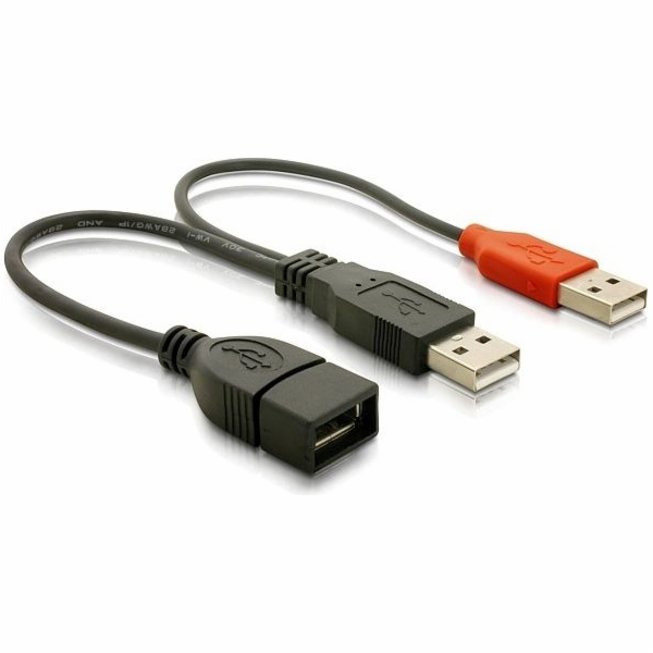 Delock Napájecí kabel USB A samice z 2xUSB A samec. délka...