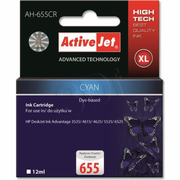Activejet AH-655CR ink for HP printer; HP 655 CZ110AE rep...