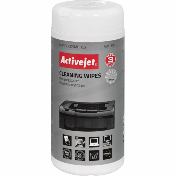 Activejet AOC-301 office equipment cleaning wipes - 100 pcs