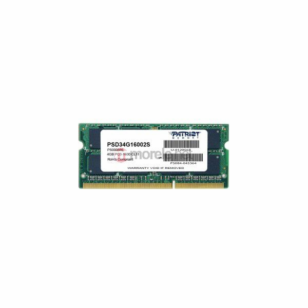 SO-DIMM 4 GB DDR3-1600, Arbeitsspeicher