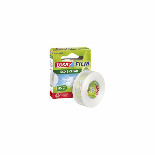 tesafilm eco & clear, 1 Rolle, 19mm, Klebeband