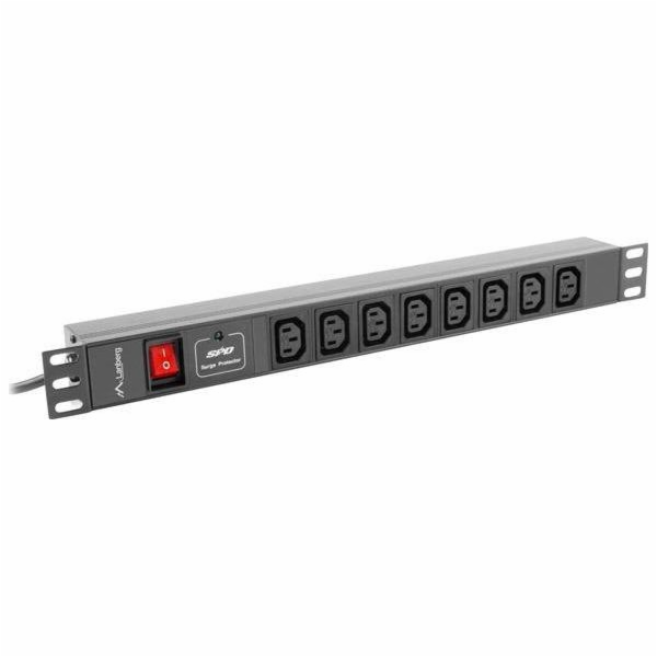 Lanberg Rack PDU 19 1U 16A 8X IEC C13 2M Černá C20 (PDU-0...