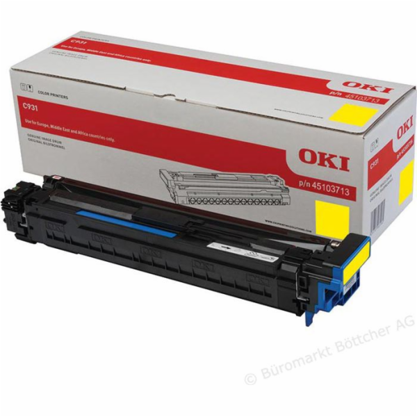 OKI 45103713, originální válec žlutý, 40000str.