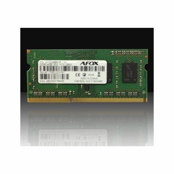 Paměť notebooku AFOX SODIMM, DDR3, 8 GB, 1600 MHz, (AFSD3...