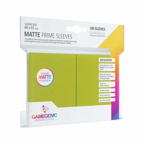 Rebel Gamegenic: Matte Prime CCG Sleeves 66x91mm Lime