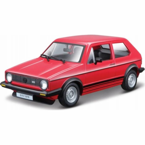 Kovový model Volkswagen Golf Mk1 GTI 1979 Červená 1/24