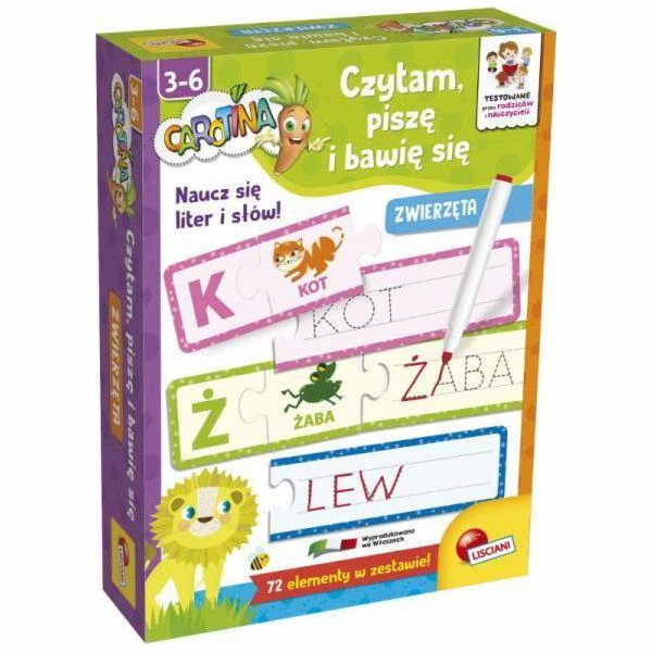 Lisciani LISCIANI CAROTINA HRAJI, ČTU A PÍŠU ZVÍŘATA