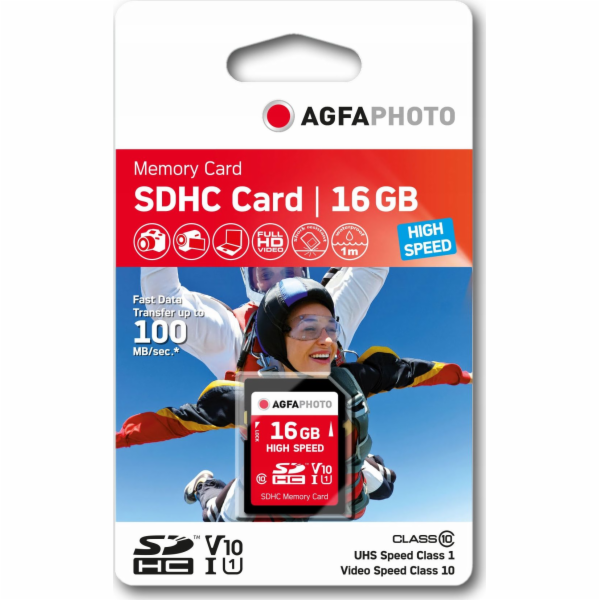 AgfaPhoto SDHC karta 16GB High Speed Class 10 UHS I